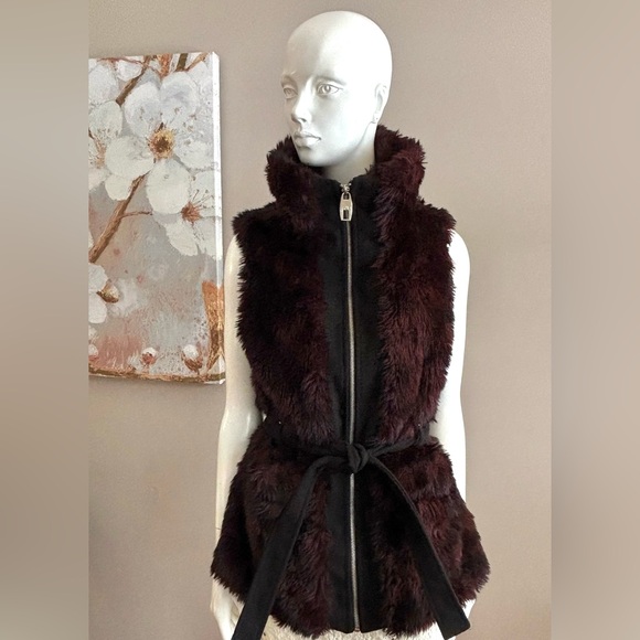 Miss Sixty Y2K Style Faux Fur Vest - Picture 1 of 14